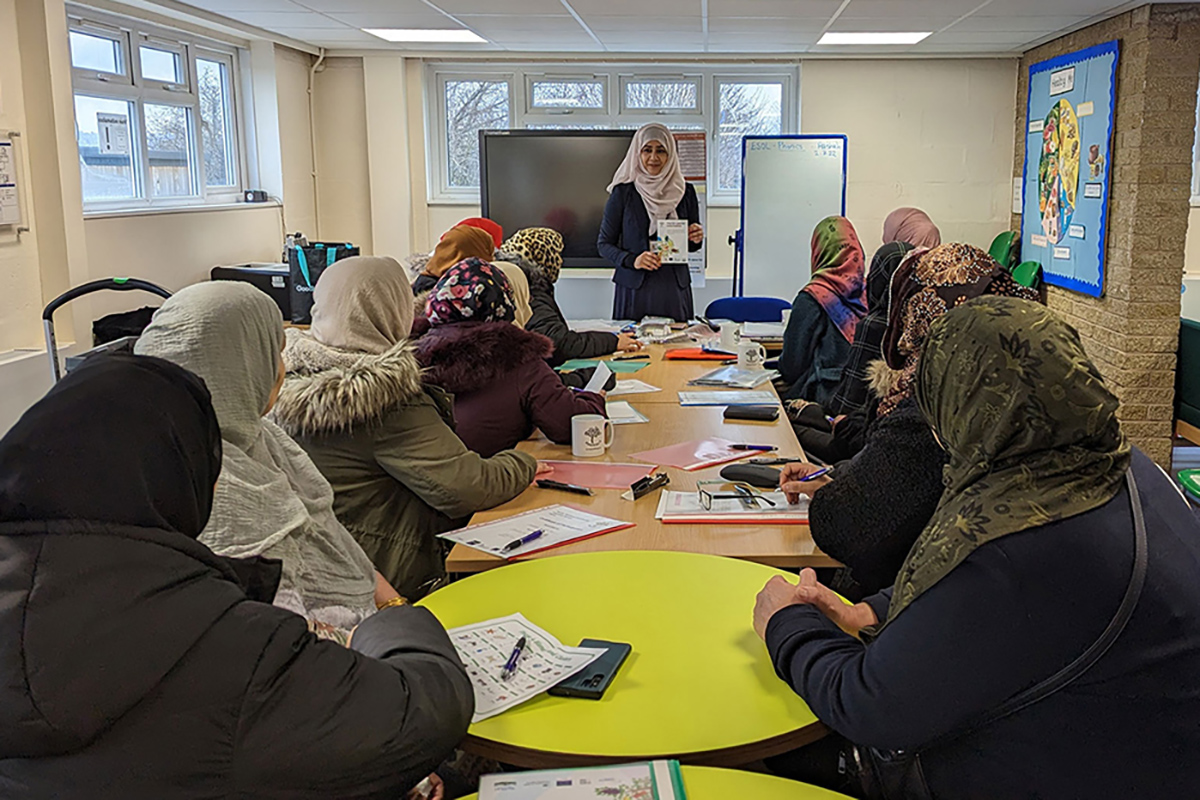 Learners in an ESOL class