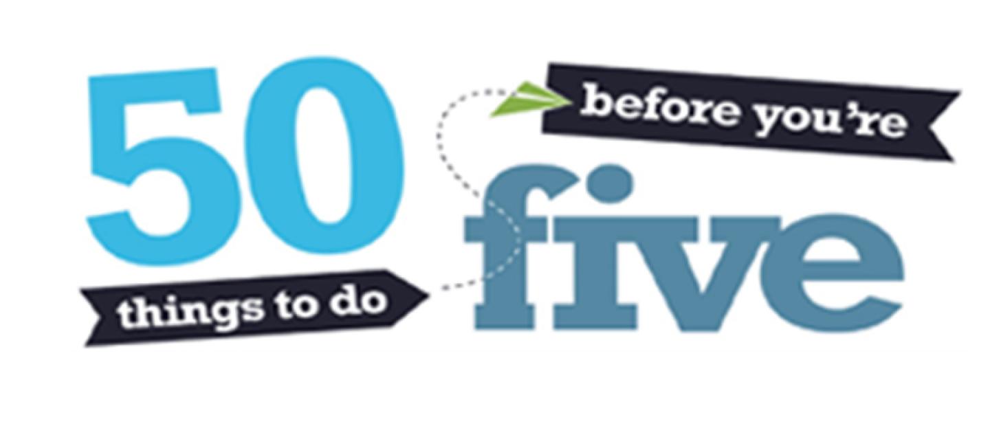 50 things to do before you're 5 logo