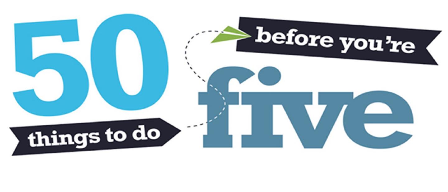 50 things to do before you're 5 logo