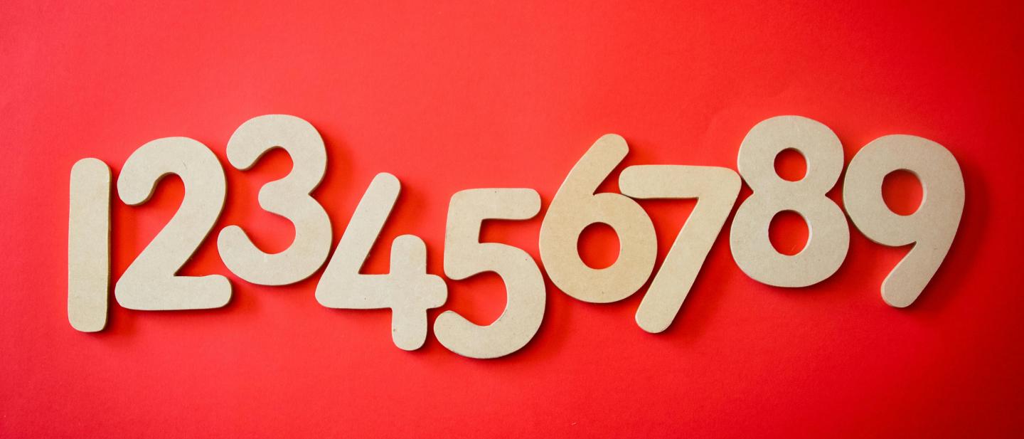 Numbers 1 to 9